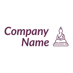 Buddha statue logo on a White background - Religious