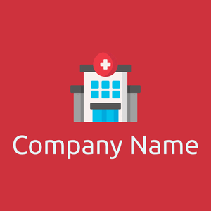 Hospital logo on a Persian Red background - Medical & Pharmaceutical