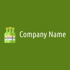 Beer bottle on a Olive Drab background - Food & Drink