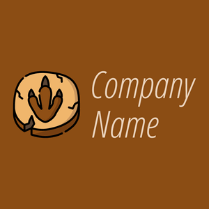 Footprint logo on a Saddle Brown background - Animals & Pets