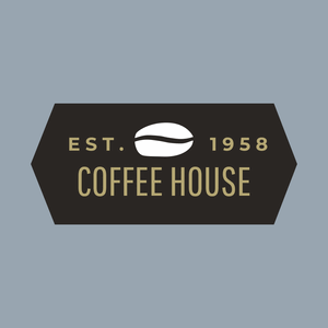 Coffee logo with a coffee bean - Retail