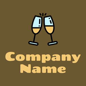 Champagne glass logo on a Horses Neck background - Entertainment & Arts