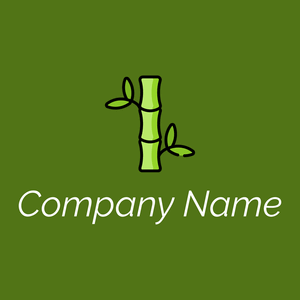 Bamboo logo on a Olive Drab background - Environmental & Green