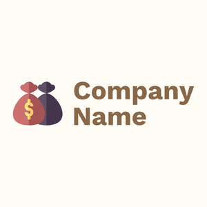 Money bag logo on a Floral White background - Security