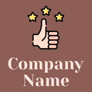 Thumbs up logo on a Rose Taupe background - Business & Consulting