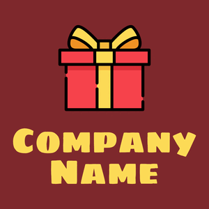 Gift logo on a Flame Red background - Retail