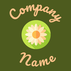 Chamomile logo on a Verdun Green background - Floral