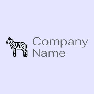 Zebra logo on a Ghost White background - Animals & Pets