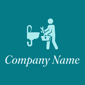 Plumber logo on a Teal background - Business & Consulting