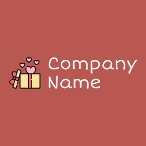 Gift box logo on a Chestnut background - Retail