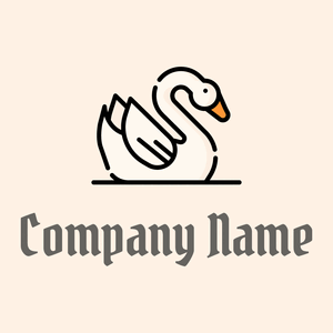 Swan logo on a Seashell background - Animals & Pets