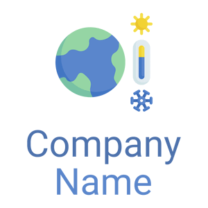 Climate change logo on a White background - Environmental & Green