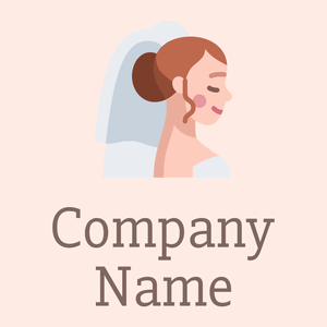 Bride logo on a Misty Rose background - Wedding Service