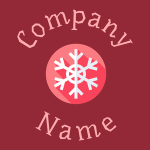 Snowflake logo on a Bright Red background - Abstract