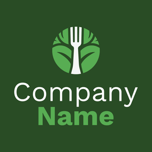 Healthy food logo with white fork - Business & Consulting