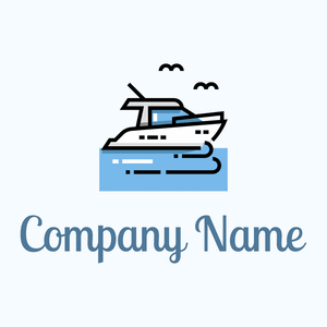 Yacht logo on a Alice Blue background - Automotive & Vehicle