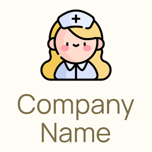 Nurse logo on a Floral White background - Medical & Pharmaceutical