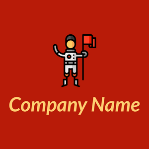 Taikonaut logo on a Venetian Red background - Technology