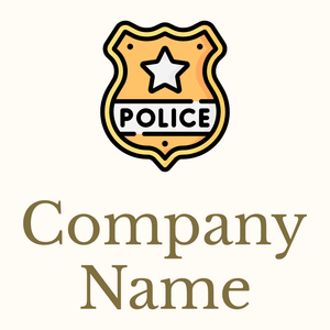 Police badge on a Floral White background - Abstract