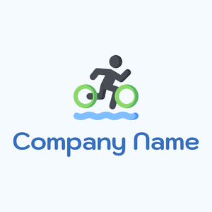 Triathlon logo on a Alice Blue background - Community & Non-Profit