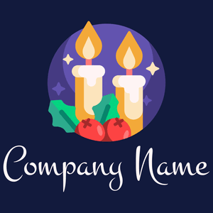 Christmas candles logo - Religious