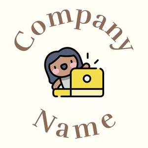 Computer logo on a Ivory background - Computer