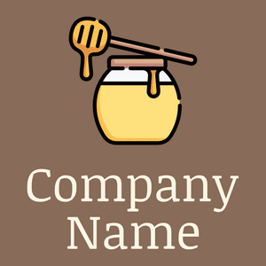 Honey logo on a Cement background - Food & Drink