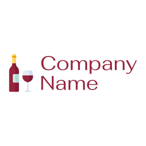 Wine bottle logo on a White background - Agriculture