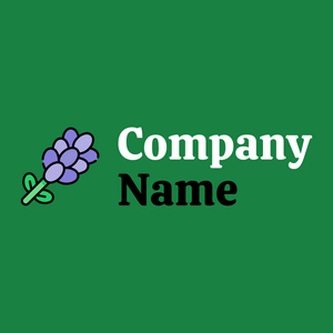 Lavender logo on a Salem background - Floral