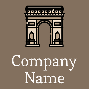 Arc de triomphe on a Donkey Brown background - Architectural