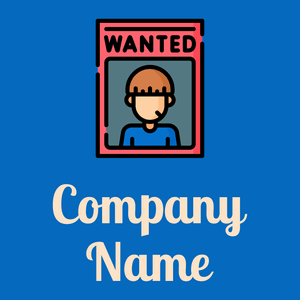 Wanted on a Navy Blue background - Abstract