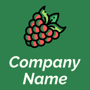 Raspberry logo on a Sea Green background - Food & Drink