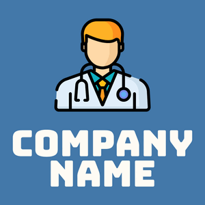 Doctor logo on a Steel Blue background - Medical & Pharmaceutical