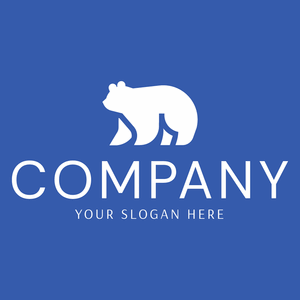 Blue logo with polar bear - Children & Childcare