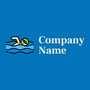 Swimming logo on a Navy Blue background - Games & Recreation