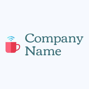 Coffee cup logo on a Alice Blue background - Food & Drink