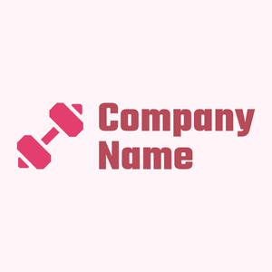 Dumbbell logo on a Lavender Blush background - Sports