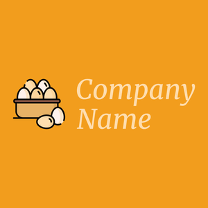 Eggs logo on a Carrot Orange background - Agriculture