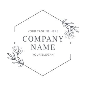 elegant sign with minimalist flower logo - Wedding Service