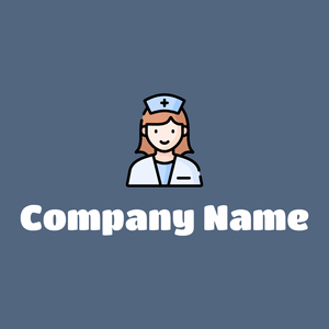 Nurse logo on a Kashmir Blue background - Medical & Pharmaceutical