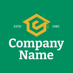 Letter e logo in graduation cap - Education