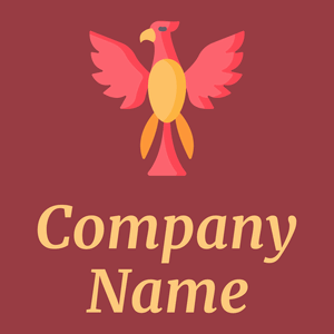 Phoenix logo on a Mexican Red background - Abstract