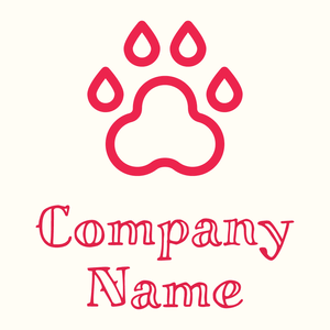 Animal track logo on a Floral White background - Animals & Pets