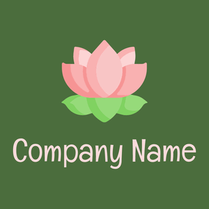 Lotus logo on a Green background - Religious