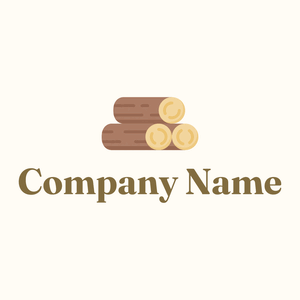 Wood logo on a Floral White background - Environmental & Green