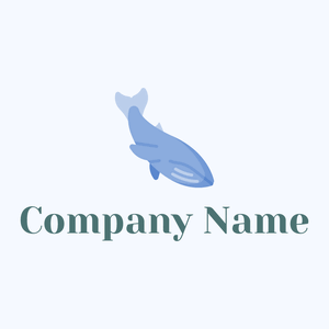 Blue whale on a Alice Blue background - Animals & Pets