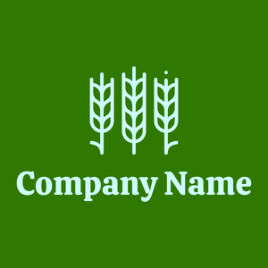 Wheat logo on a Green background - Agriculture