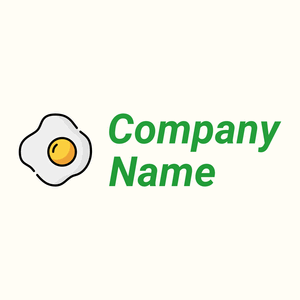 Outlined Fried egg logo on a Floral White background - Agriculture