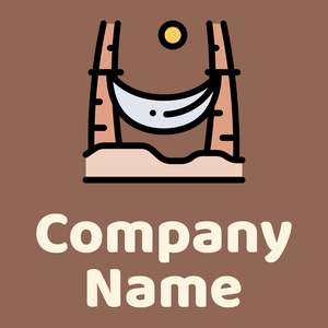 Hammock logo on a Leather background - Travel & Hotel