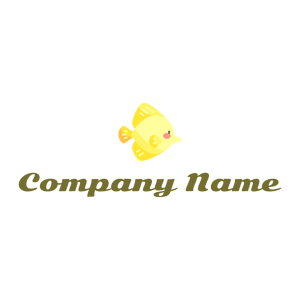 Yellow tang logo on a White background - Abstract